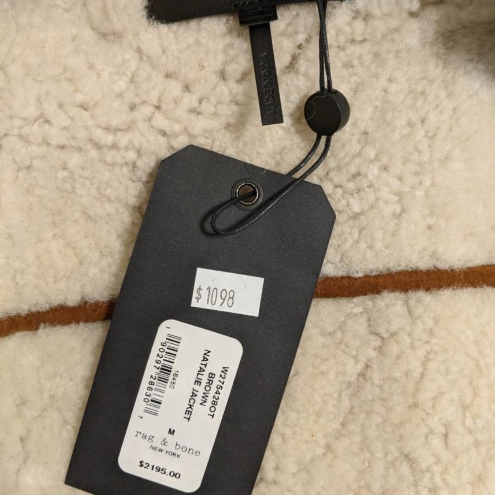 Rag & Bone Natalie Shearling Jacket M - Picture 7 of 8